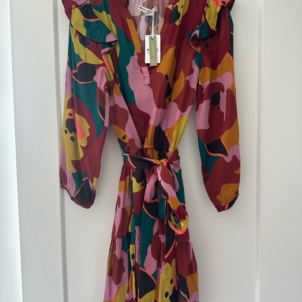 Marine Layer Elise Mini Dress Exploded Floral - Size Small